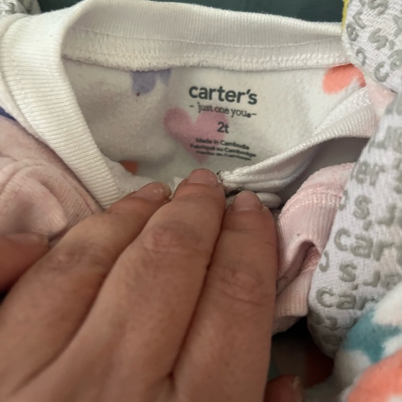 Carters Print footed fleece Pajama bundle 2T - Picture 10 of 15